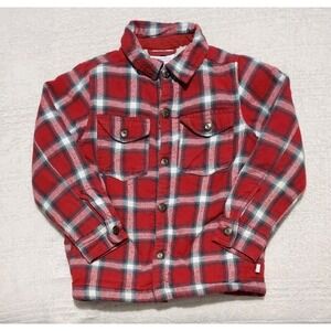 Tommy Bahama Boys Sherpa Lined Plaid Flannel Jacket Coat Small  [5/6]